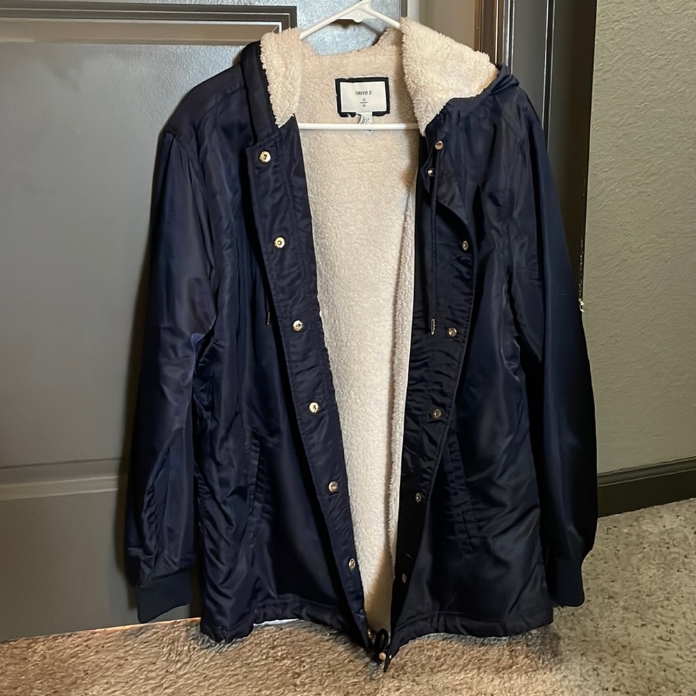 Longline Utility Jacket with Sherpa Lining